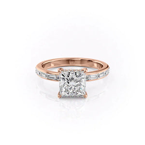The Jennifer Set With A 3.5 Carat Princess Moissanite