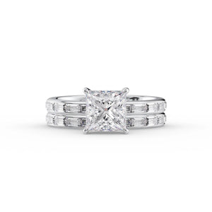 The Jennifer Set With A 1.5 Carat Princess Lab Diamond