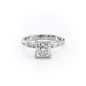 The Jennifer Set With A 3 Carat Princess Lab Diamond