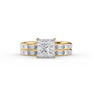 The Jennifer Set With A 1 Carat Princess Lab Diamond