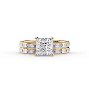 The Jennifer Set With A 1.5 Carat Princess Lab Diamond