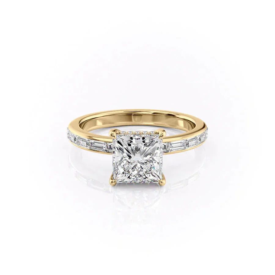 The Jennifer Set With A 4.5 Carat Princess Moissanite