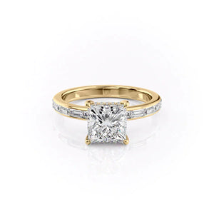 The Jennifer Set With A 1 Carat Princess Lab Diamond