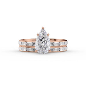 The Jennifer Set With A 2 Carat Pear Lab Diamond
