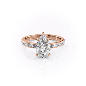 The Jennifer Set With A 3 Carat Pear Lab Diamond