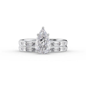 The Jennifer Set With A 1.5 Carat Pear Lab Diamond