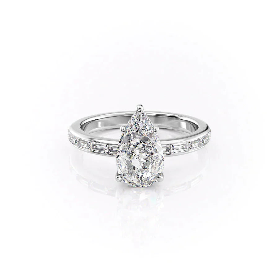 The Jennifer Set With A 5 Carat Pear Moissanite