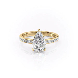 The Jennifer Set With A 2 Carat Pear Moissanite