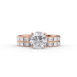 The Jennifer Set With A Round Moissanite