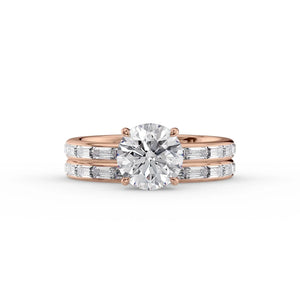 The Jennifer Set With A 4.5 Carat Round Moissanite