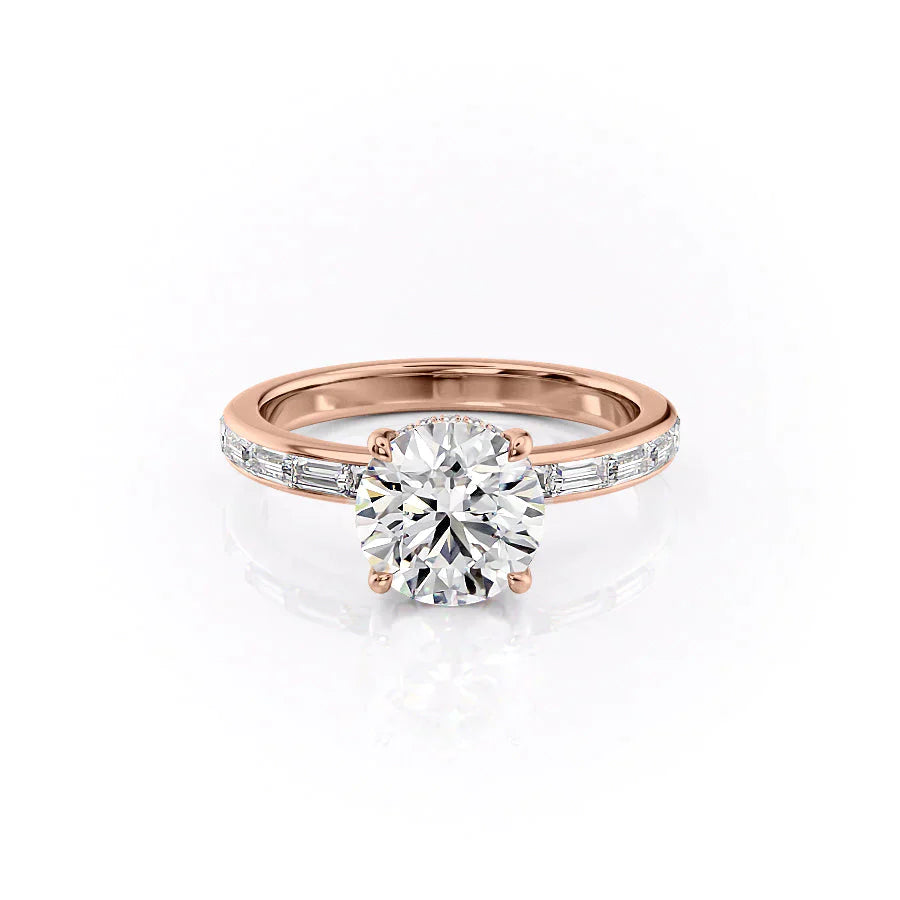 The Jennifer Set With A 5 Carat Round Moissanite