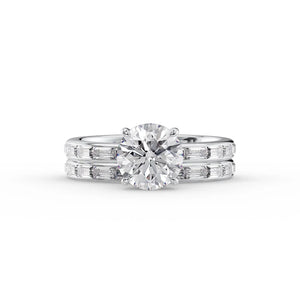 The Jennifer Set With A 4.5 Carat Round Moissanite