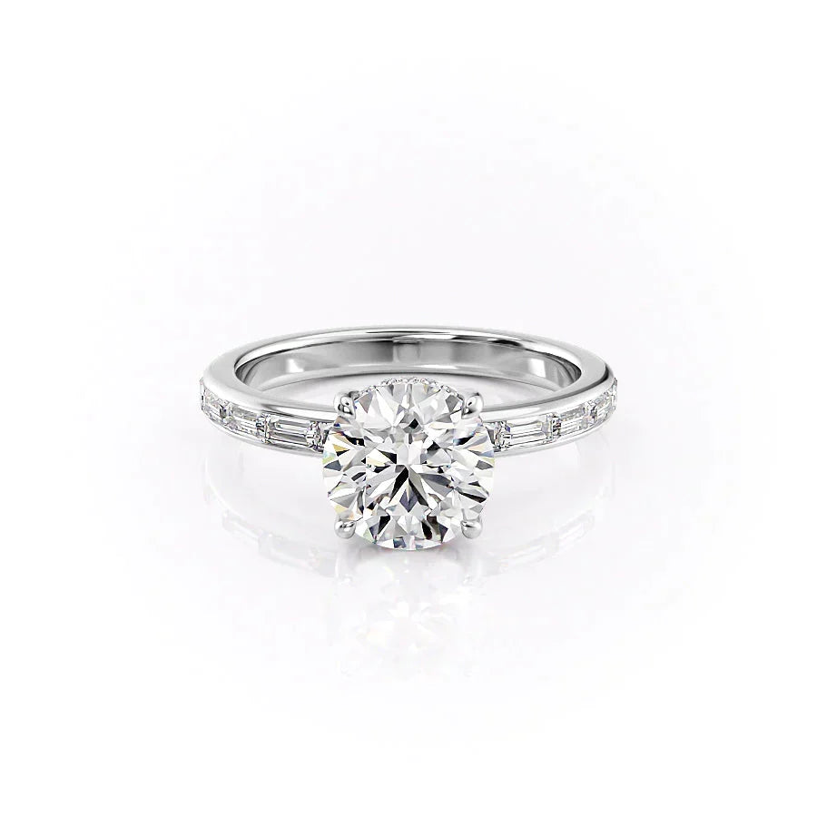 The Jennifer Set With A Round Moissanite