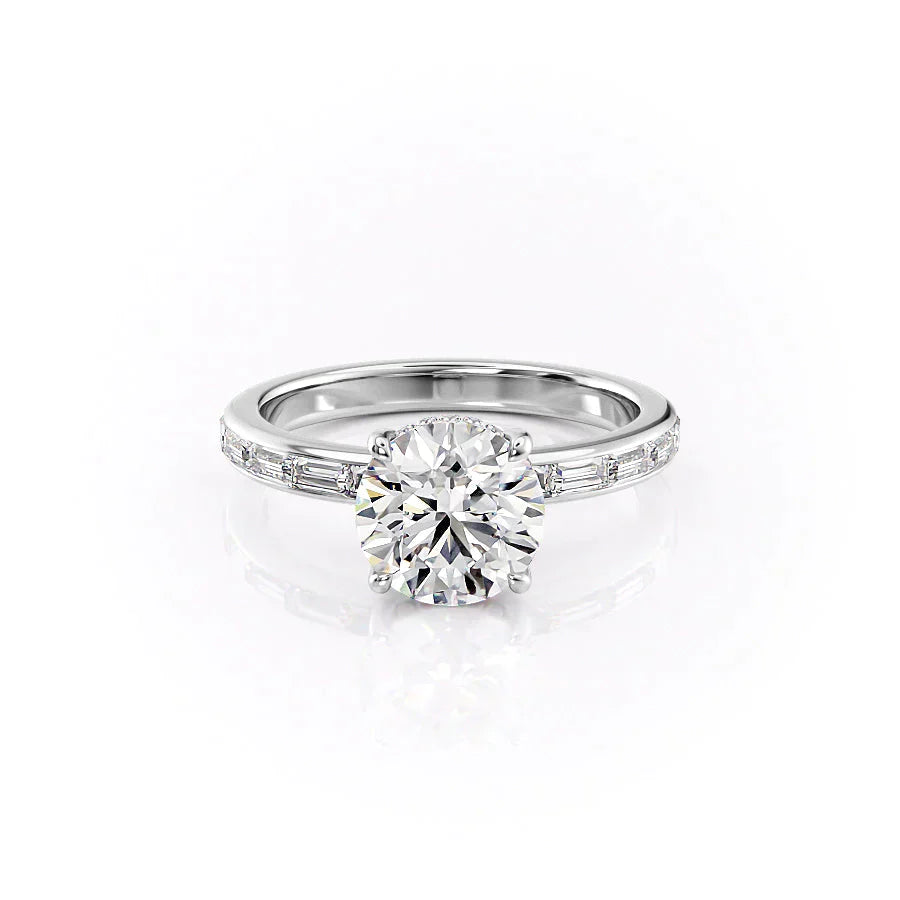 The Jennifer Set With A 4.5 Carat Round Moissanite