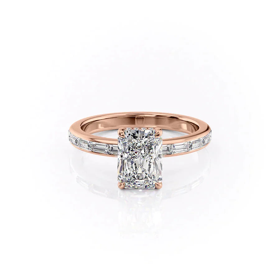 The Jennifer Set With A 4.5 Carat Radiant Moissanite