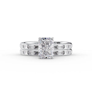 The Jennifer Set With A 1 Carat Radiant Lab Diamond