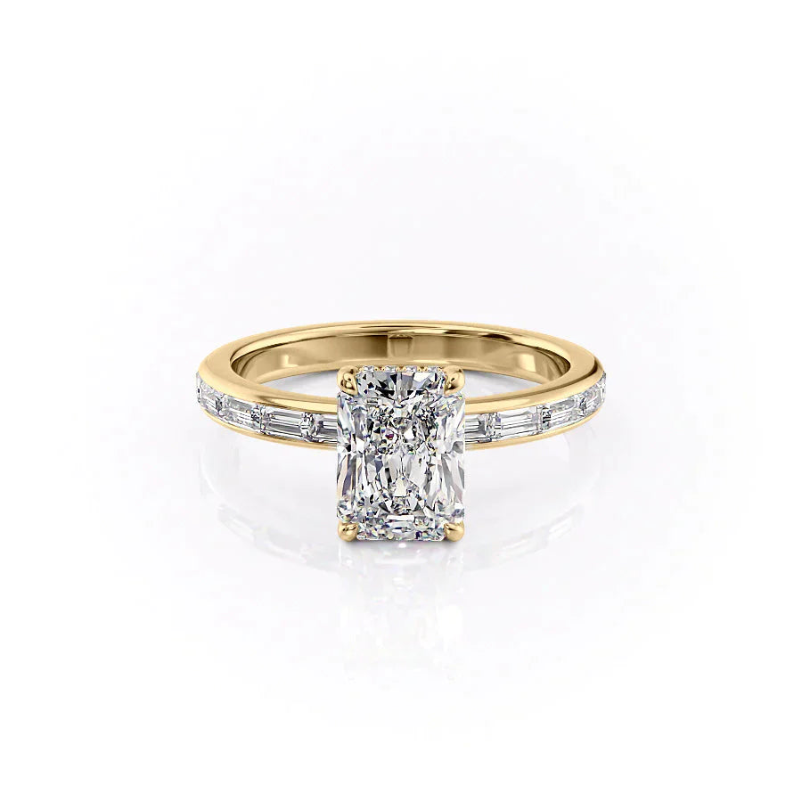 The Jennifer Set With A 1 Carat Radiant Lab Diamond