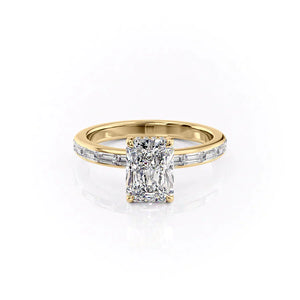 The Jennifer Set With A 2.5 Carat Radiant Lab Diamond
