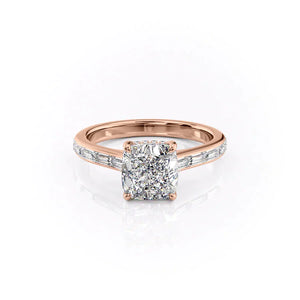The Monica Set With A 2 Carat Cushion Lab Diamond