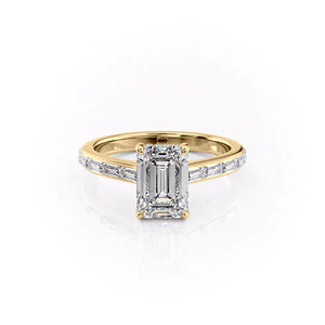The Monica Set With A 1 Carat Emerald Moissanite