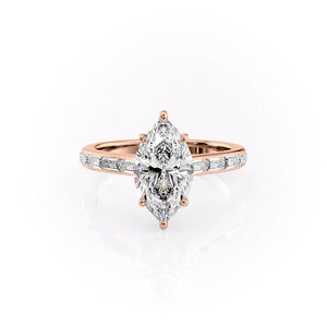 The Monica Set With A 1.5 Carat Marquise Moissanite