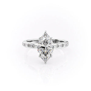 The Monica Set With A 1 Carat Marquise Moissanite
