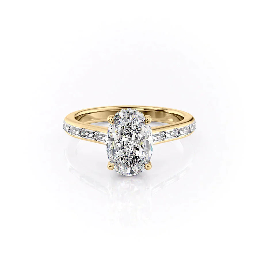 The Monica Set With A 1 Carat Oval Moissanite