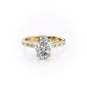 The Monica Set With A 1 Carat Oval Moissanite