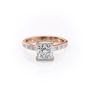 The Monica Set With A 5 Carat Princess Moissanite
