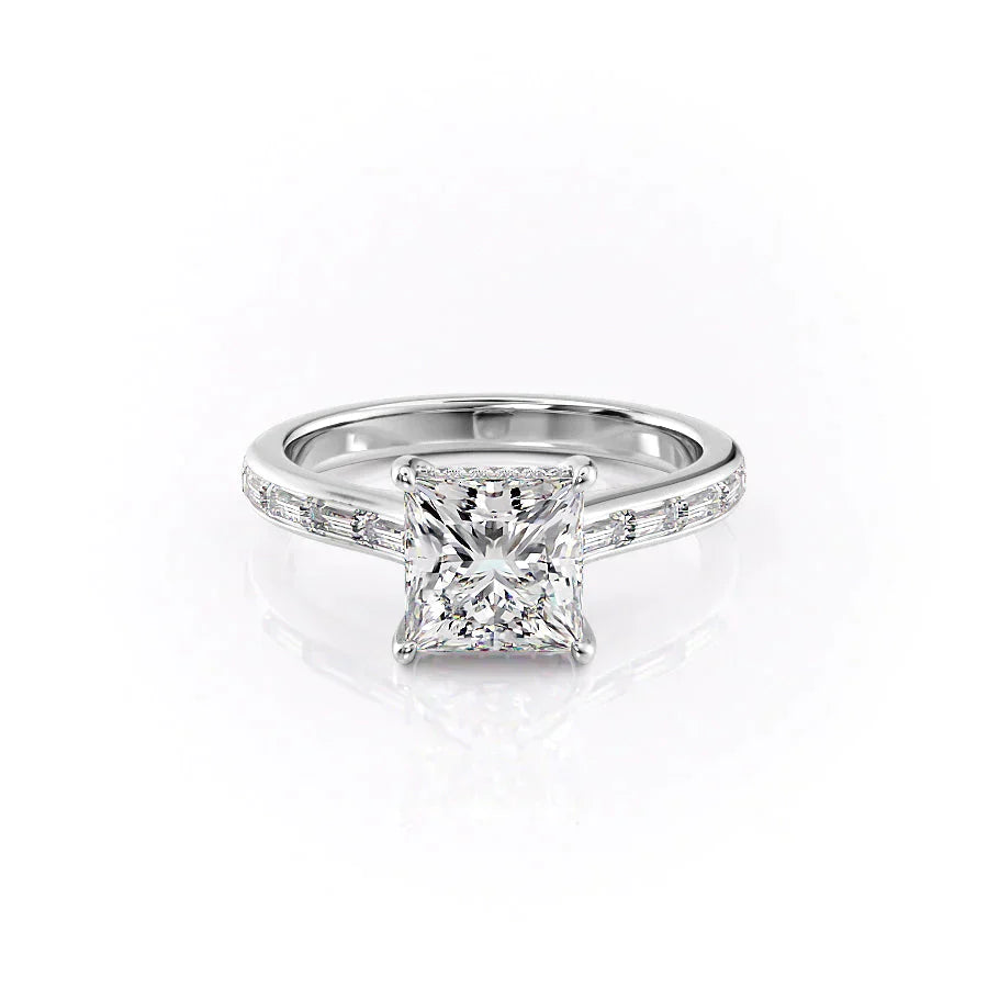 The Monica Set With A 3 Carat Princess Moissanite