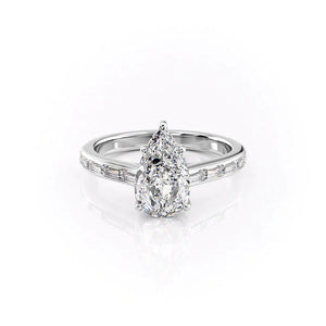The Monica Set With A 2.5 Carat Pear Moissanite