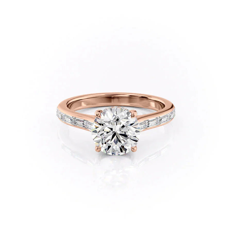 The Monica Set With A 4 Carat Round Moissanite