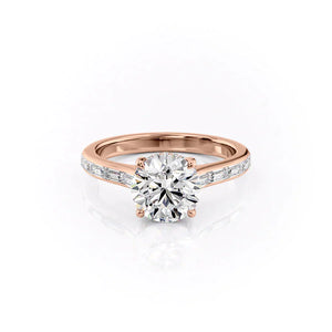 The Monica Set With A 3 Carat Round Lab Diamond