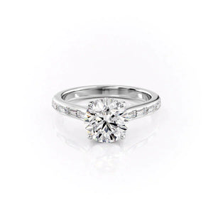 The Monica Set With A 2.5 Carat Round Lab Diamond
