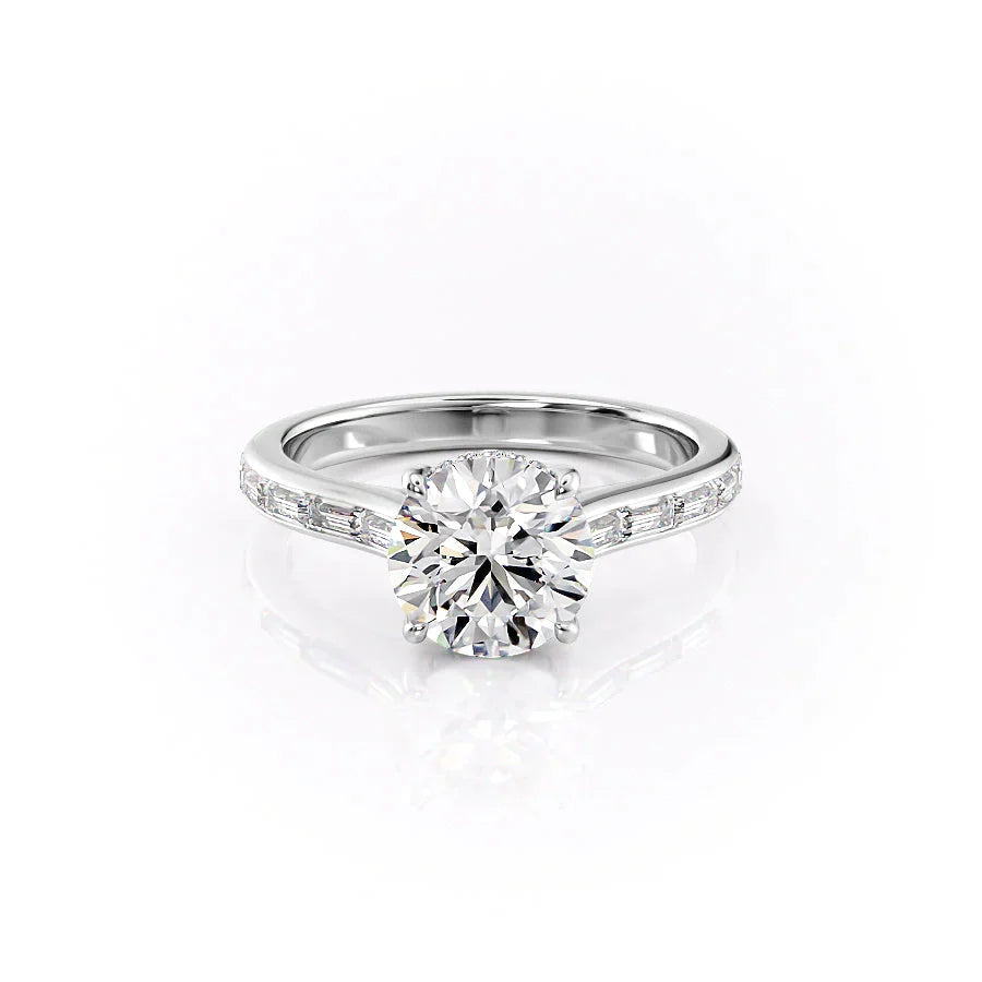 The Monica Set With A 3.5 Carat Round Moissanite