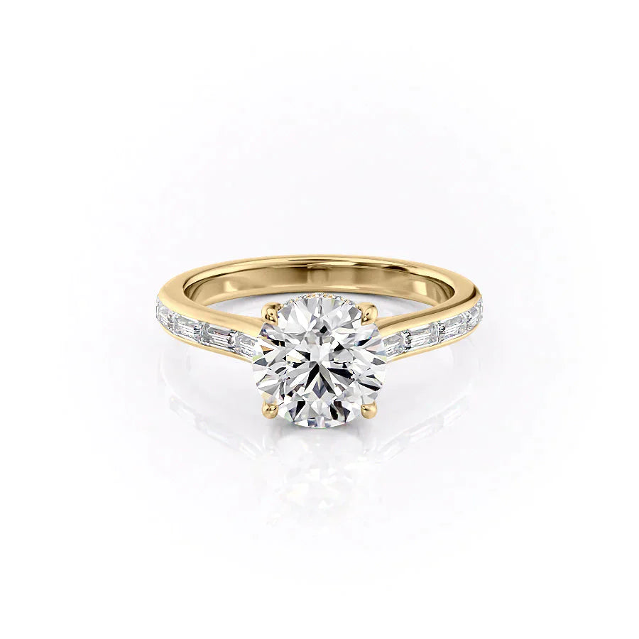 The Monica Set With A 3.5 Carat Round Moissanite
