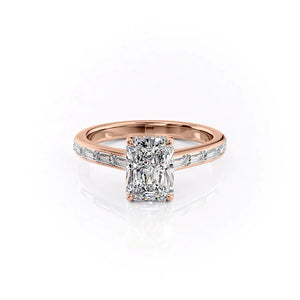 The Monica Set With A 1 Carat Radiant Moissanite
