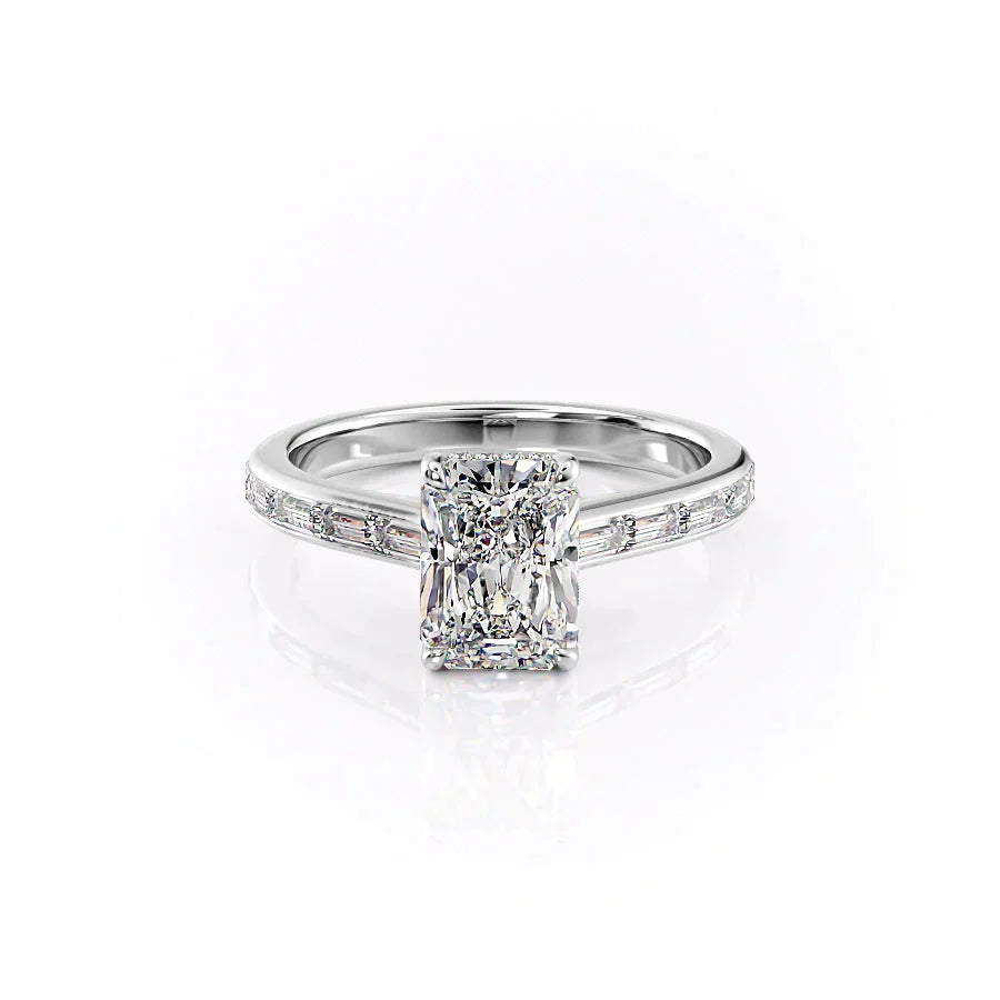 The Monica Set With A 5 Carat Radiant Moissanite
