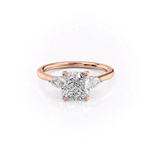 The Megan Set With A 4.5 Carat Cushion Moissanite