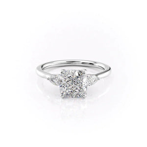 The Megan Set With A 2.5 Carat Cushion Moissanite