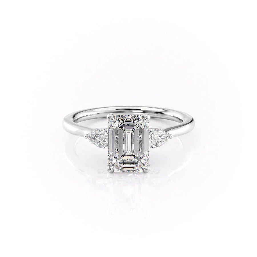 The Megan Set With A 2 Carat Emerald Moissanite