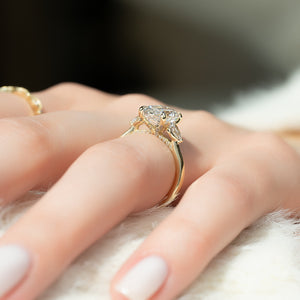 The Megan Set With A 2.5 Carat Emerald Lab Diamond