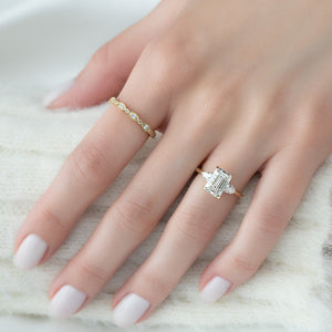 The Megan Set With A 2.5 Carat Emerald Lab Diamond