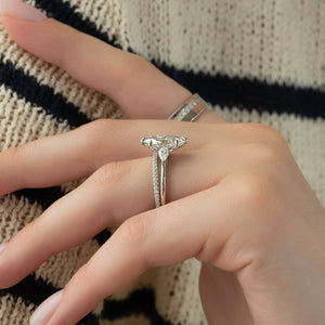 The Megan Set With A Marquise Moissanite