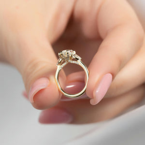 The Megan Set With A 1 Carat Marquise Lab Diamond