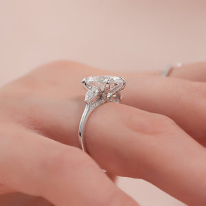 The Megan Set With A 3 Carat Oval Lab Diamond