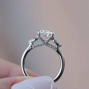 The Megan Set With A 3 Carat Oval Lab Diamond