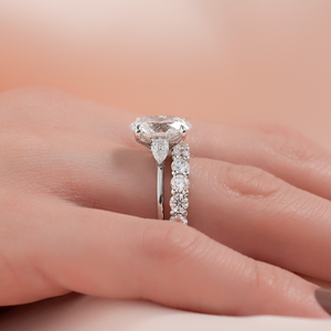The Megan Set With A 3 Carat Oval Lab Diamond