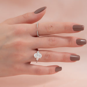 The Megan Set With A 3 Carat Oval Lab Diamond