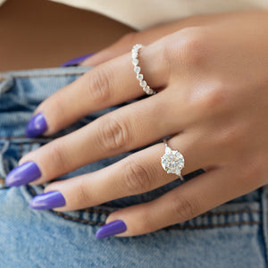 The Megan Set With A 2.5 Carat Round Lab Diamond